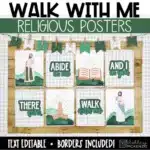 Walk With Me Posters LDS Youth Theme Sunday School Bulletin Board Church Decor