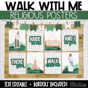 Walk With Me posters to match the LDS youth theme.