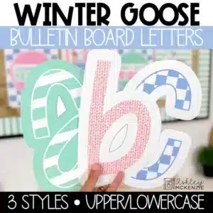 Winter bulletin board letters for Winter Goose Displays