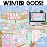 Winter Bulletin Board Bundle with Winter Goose Posters, Bulletin Board Letters, January Morning Slides