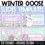 Winter Slides for Google Slides and PowerPoint Winter Goose January Morning Slides Templates