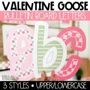 February bulletin board letters for Valentine's Day displays