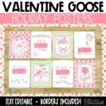 Valentine Posters and February Bulletin Board Borders | Kind Goose Valentines Day Bulletin Board Ideas