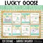 Lucky Goose St. Patrick's Day Posters and March Bulletin Board Borders