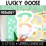 St. Patrick's Day Bulletin Board Letters | Lucky Goose Primary Font March Bulletin Board Letters