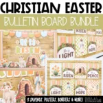 Christian Easter Bulletin Board Bundle | Spring Church Decor | Easter Bulletin Board and Posters