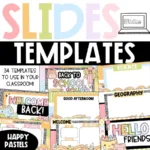 Happy Pastel Back to School Slide Templates | Classroom Morning Slides | for Google Slides & PowerPoint