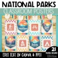 National Parks posters for adventure classroom displays