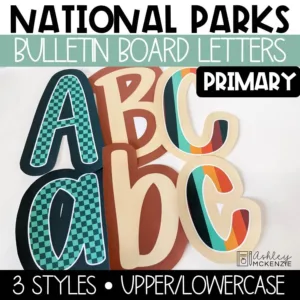 Primary font National Parks bulletin board letters