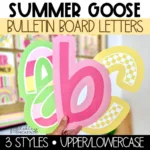 Summer Bulletin Board Letters | Playful Font | May Bulletin Board Ideas | Summer Goose Theme