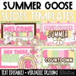 End of Year Slides | Summer Goose May Morning Slides | for Google Slides & PowerPoint