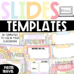 Pastel Travel Back to School Slide Templates | Classroom Morning Slides | for Google Slides & PowerPoint