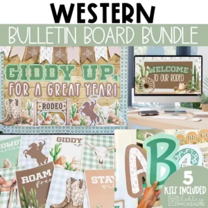 Western theme bulletin board bundle