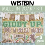 Western Theme Back to School Bulletin Board Ideas | Rustic Rodeo Classroom Door Decor