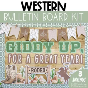 Western theme bulletin board kit