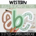 Western theme bulletin board letters