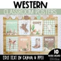 Western Theme classroom posters