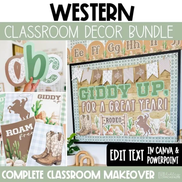 western-decor-bundle-Slide1 Western theme classroom decor bundle