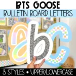 Back to School Bulletin Board Letters | Playful Font | August Bulletin Board Ideas | Silly Goose Theme