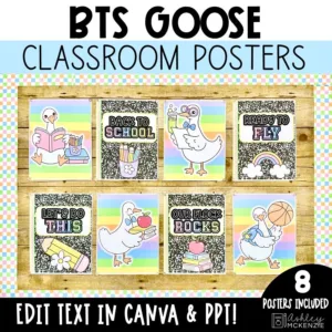 Silly goose back to school posters