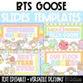 Back to school slides featuring the silly goose