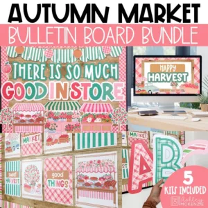 Autumn Market fall bulletin board bundle for cozy autumn decor