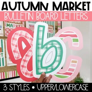 Autumn market fall bulletin board letters for custom displays