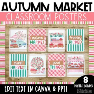 Autumn Market Fall Posters for September bulletin board ideas