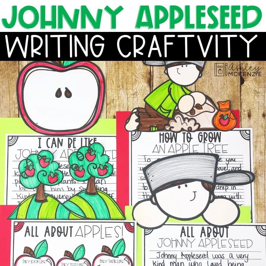 Johnny Appleseed writing crafts for elementary students