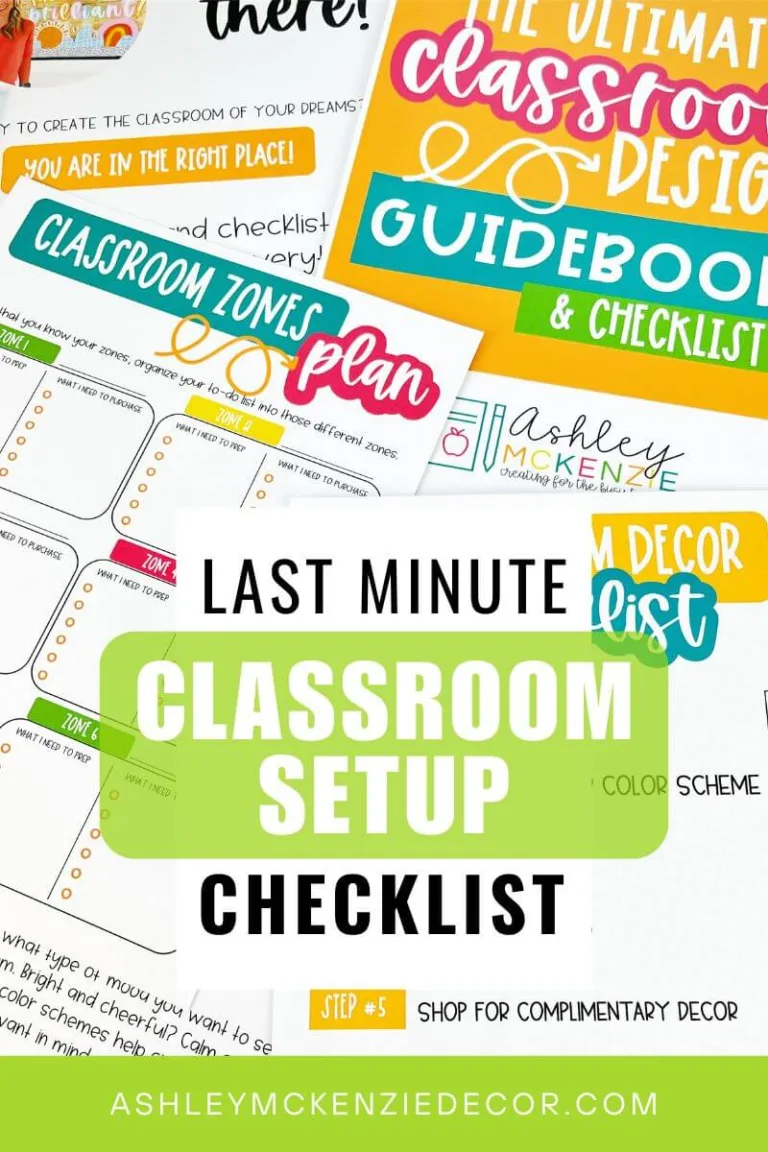 Last minute classroom setup checklist for back to school