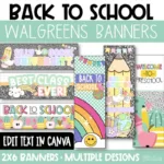 Back to School Classroom Banners | 2x6 Walgreens Banner | August Door Decor