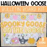 Halloween Bulletin Board Ideas | October Door Decor | Spooky Goose Theme
