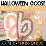 Halloween Bulletin Board Letters | Playful Font | October Bulletin Board Ideas | Spooky Goose Theme