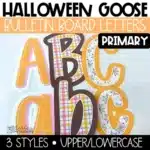 Halloween Bulletin Board Letters | Primary Font | October Bulletin Board Ideas | Spooky Goose Theme