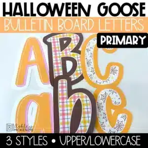 Halloween bulletin board letters to match the Spooky Halloween Goose decor