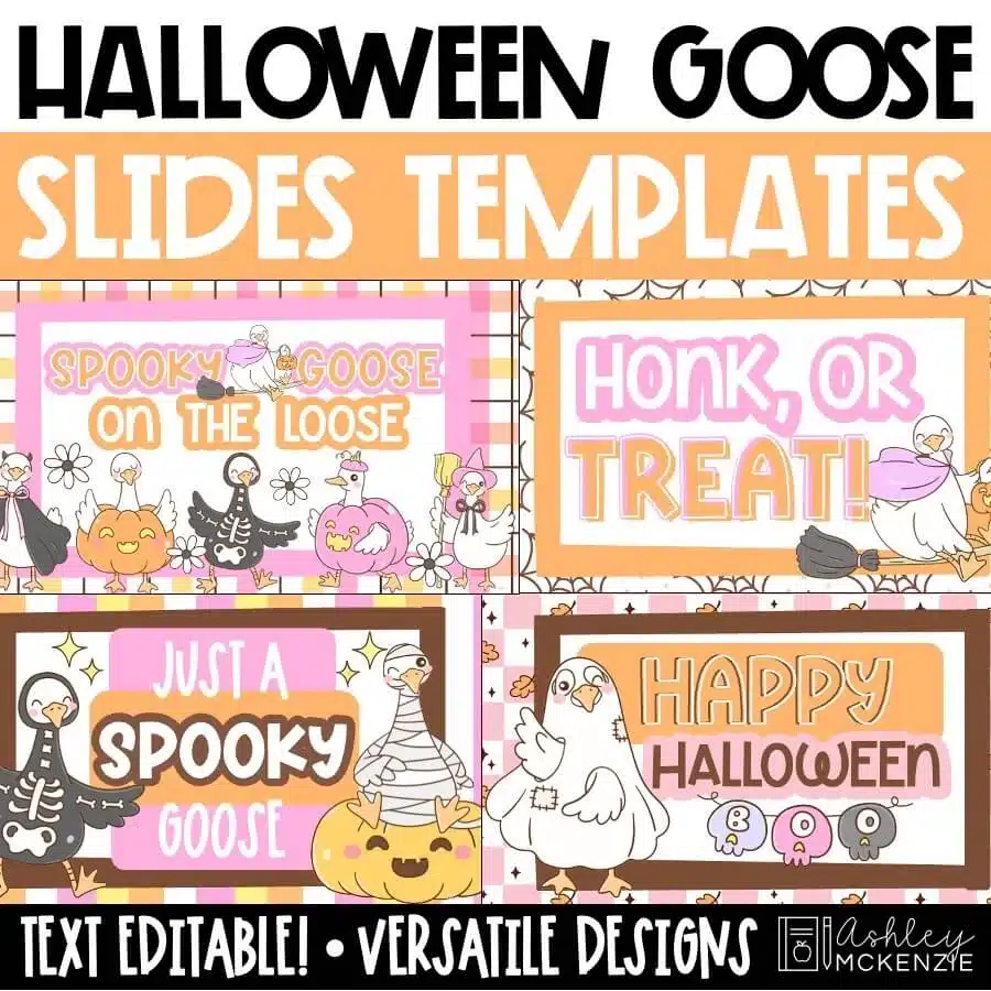 Halloween Slides featuring a spooky goose theme