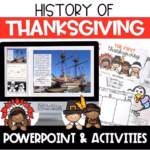History of Thanksgiving PowerPoint | Thanksgiving Worksheets | November Morning Work | Social Studies Lesson for Elementary