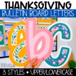 Thanksgiving Bulletin Board Letters | Playful Font | November Bulletin Board Ideas | Whimsy Pumpkins Theme