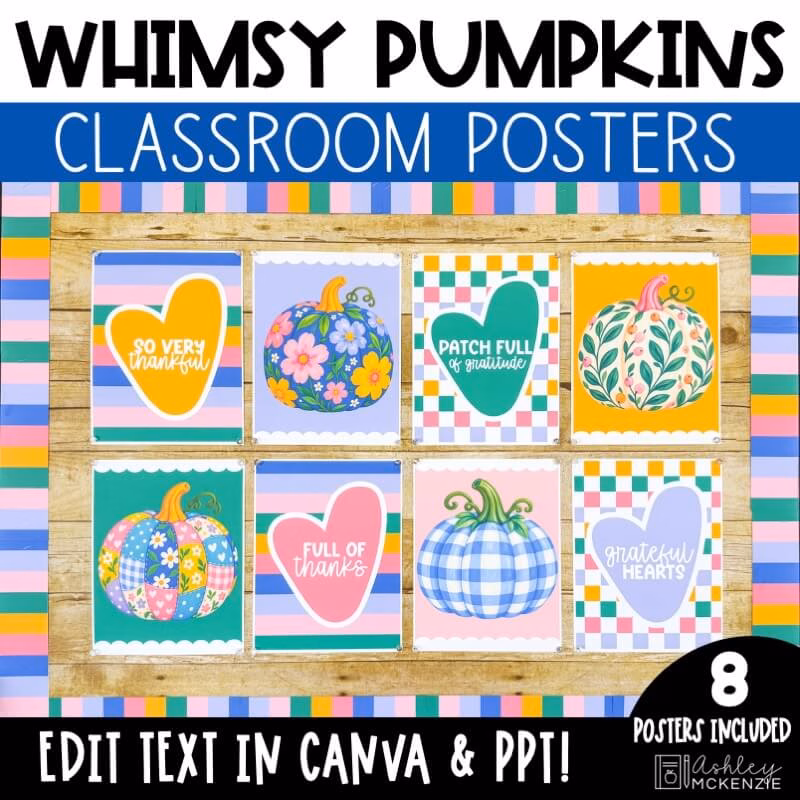 Whimsy Pumpkins Thanksgiving posters