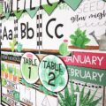 Watercolor Succulent and Cactus Classroom Decor Bundle