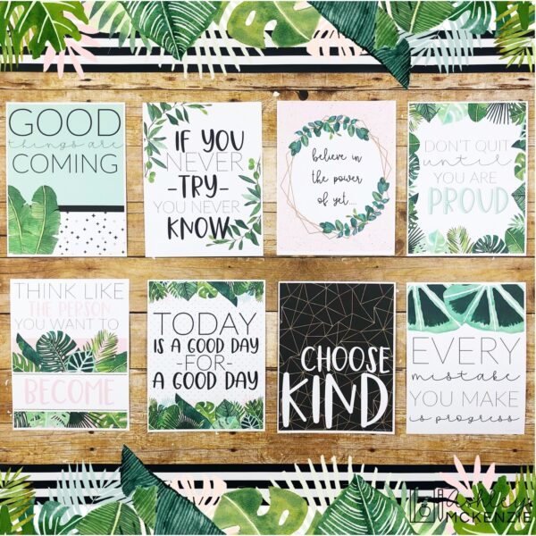 Modern Tropical Classroom Decor Bundle Modern Tropical Classroom Decor Bundle