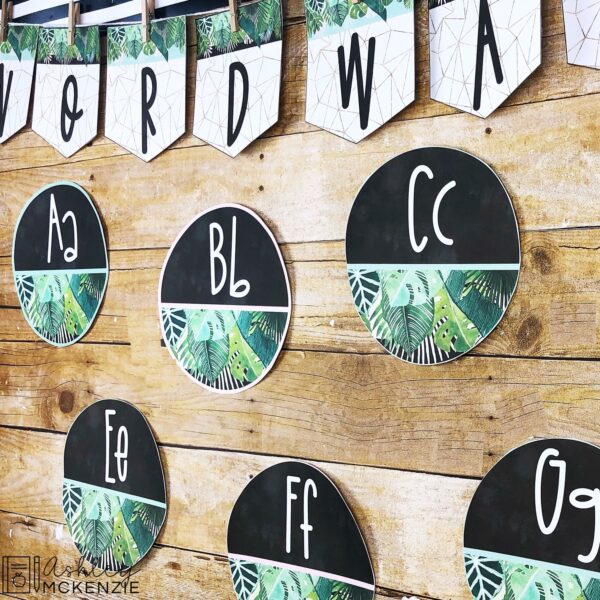 Modern Tropical Classroom Decor Bundle Modern Tropical Classroom Decor Bundle