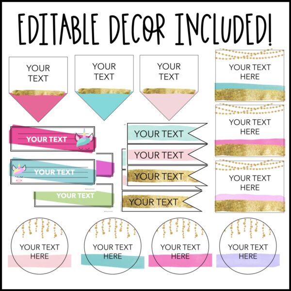 Unicorn Classroom Decor Bundle Unicorn Classroom Decor Bundle