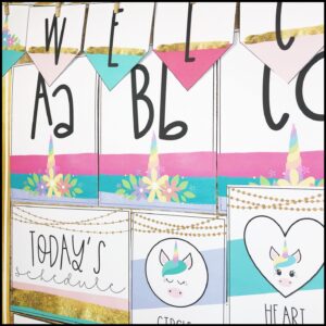 Unicorn Classroom Decor Bundle