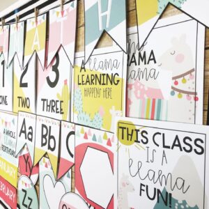 Llama and Cactus Classroom Decor Bundle