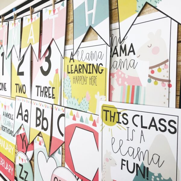 Llama and Cactus Classroom Decor Bundle Llama and Cactus Classroom Decor Bundle