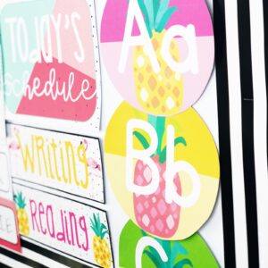 Tropical Flamingo Classroom Decor Bundle