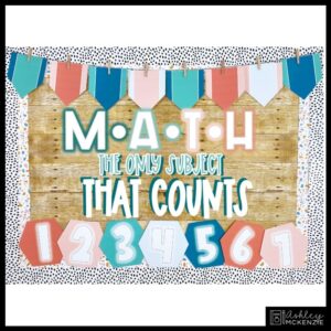 Math Bulletin Board or Door Decor