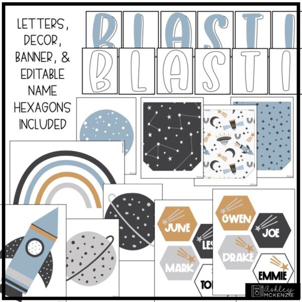 Space Back to School Bulletin Board or Classroom Door Decor Space Back to School Bulletin Board or Classroom Door Decor