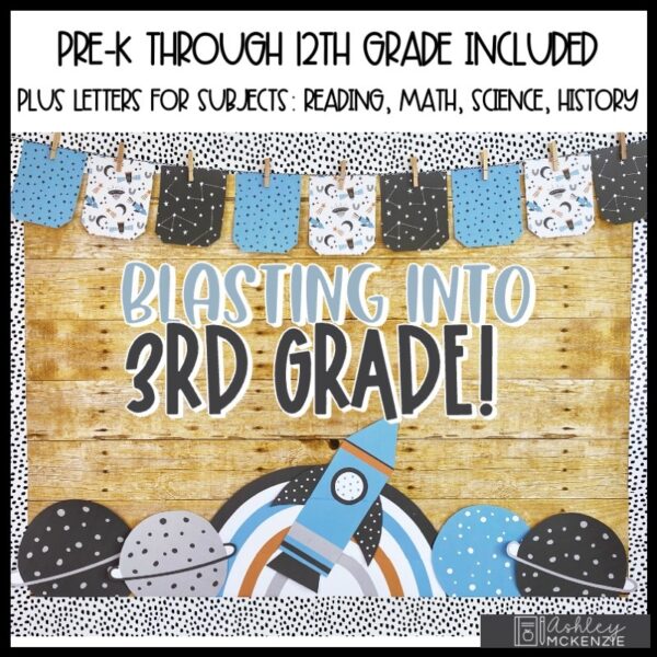 Space Back to School Bulletin Board or Classroom Door Decor Space Back to School Bulletin Board or Classroom Door Decor